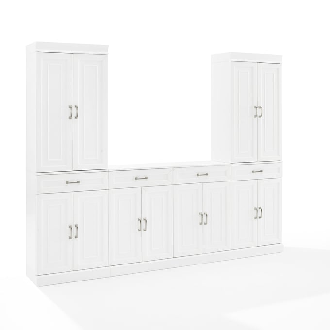 Crosley Stanton White 3pc Sideboard and Pantry Set CRSL-KF33035WH