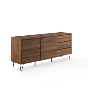 Crosley Teagan Brown Oak Record Storage Sideboard