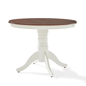 Crosley Shelby Distressed White Round Dining Table