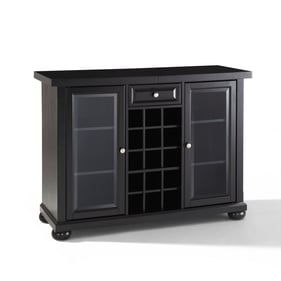 Crosley Alexandria Black Sliding Top Bar Cabinet