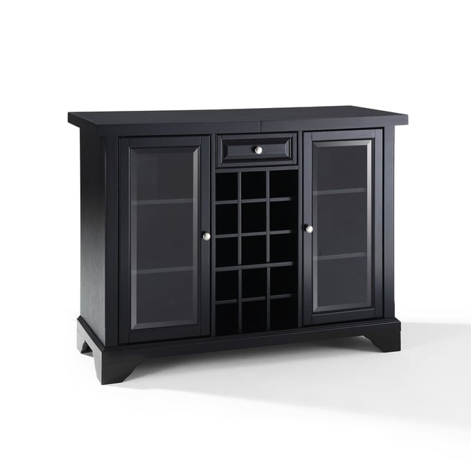 Crosley Lafayette Black Sliding Top Bar Cabinet CRSL-KF40002BBK