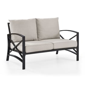 Crosley Kaplan Oil Rubbed Bronze Oatmeal Outdoor Loveseat