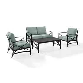 Crosley Kaplan Oil Rubbed Bronze Mist 4pc Outdoor Patio Set