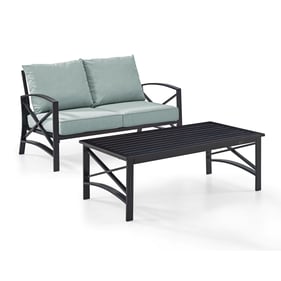 Crosley Kaplan Oil Rubbed Bronze Mist 2pc Outdoor Patio Set