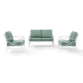 Crosley Kaplan White Mist 3pc Outdoor Patio Set