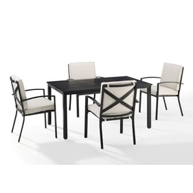 Crosley Kaplan Oil Rubbed Bronze Oatmeal 5pc Outdoor Dining Set