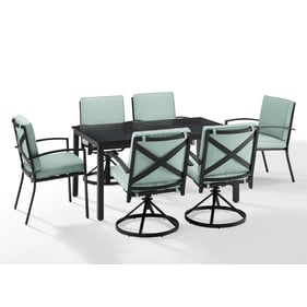 Crosley Kaplan Oil Rubbed Bronze Mist 7pc Outdoor Dining Set