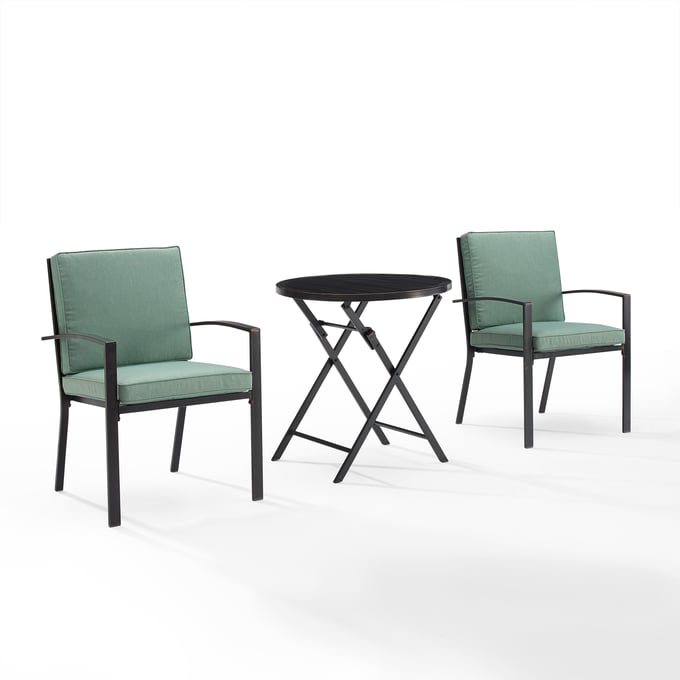 Crosley Kaplan Mist 3pc Outdoor Bistro Set CRSL-KO60039BZ-MI