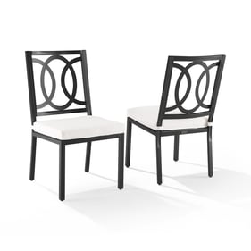 2 Crosley Chambers Creme Outdoor Dining Chairs