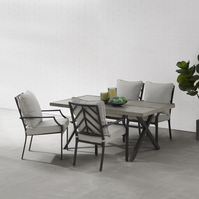 Crosley Otto Gray 5pc Outdoor Dining Set CRSL-KO60060MB-GY