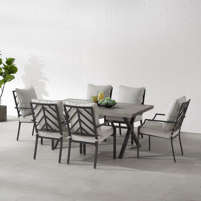 Crosley Otto Gray 7pc Outdoor Dining Set CRSL-KO60061MB-GY