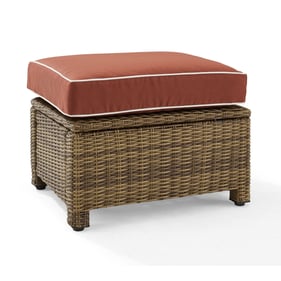 Crosley Bradenton Weathered Brown Sangria Outdoor Ottoman