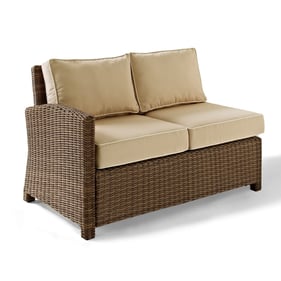 Crosley Bradenton Weathered Brown Sand Outdoor Sectional Left Side Loveseat