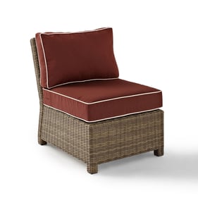 Crosley Bradenton Weathered Brown Sangria Armless Outdoor Sectional Chair