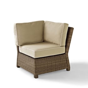 Crosley Bradenton Weathered Brown Sand Outdoor Sectional Corner Chair