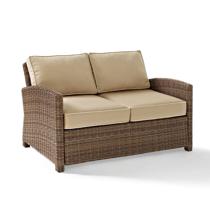 Crosley Bradenton Weathered Brown Sand Outdoor Loveseat CRSL-KO70022WB-SA