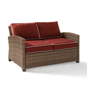 Crosley Bradenton Weathered Brown Sangria Outdoor Loveseat