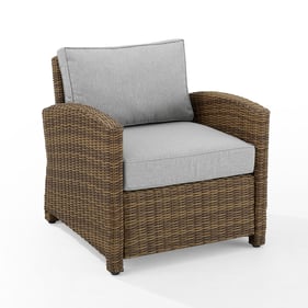 Crosley Bradenton Weathered Brown Gray Outdoor Chair