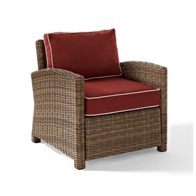 Crosley Bradenton Weathered Brown Sangria Outdoor Chair