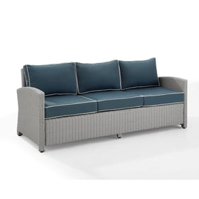 Crosley Bradenton Gray Navy Outdoor Sofa