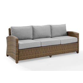 Crosley Bradenton Weathered Brown Gray Outdoor Sofa