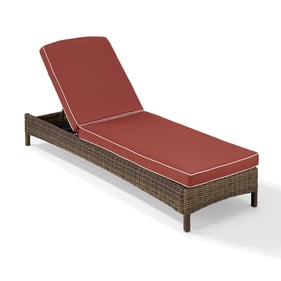 Crosley Bradenton Weathered Brown Sangria Outdoor Chaise Lounge