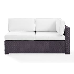 Crosley Biscayne Brown White Outdoor Sectional Loveseat