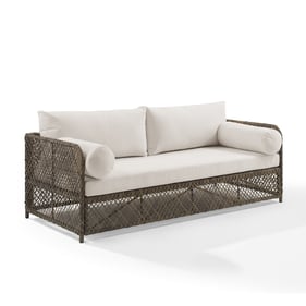 Crosley Granite Bay Creme Wicker Outdoor Sofa