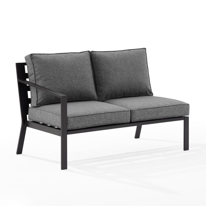 Crosley Clark Charcoal Outdoor Left Side Loveseat CRSL-KO70370MB-CL