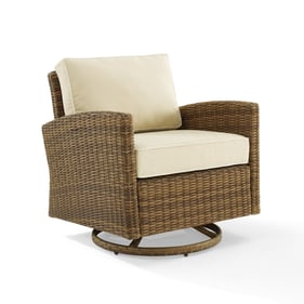 Crosley Bradenton Sand Outdoor Swivel Rocker Chair