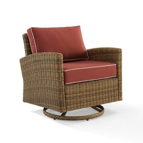 Crosley Bradenton Sangria Outdoor Swivel Rocker Chair