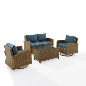 Crosley Bradenton Navy 4pc Outdoor Seating Set