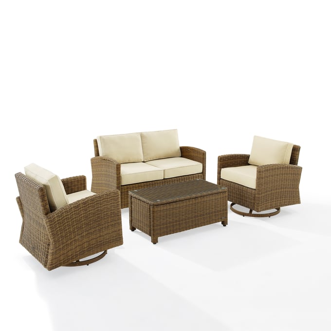 Crosley Bradenton Sand 4pc Outdoor Seating Set CRSL-KO70426WB-SA