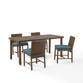 Crosley Bradenton Navy Weathered Brown 5pc Outdoor Dining Set