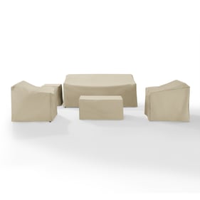 Crosley Tan 5pc Outdoor Sofa Cover Set