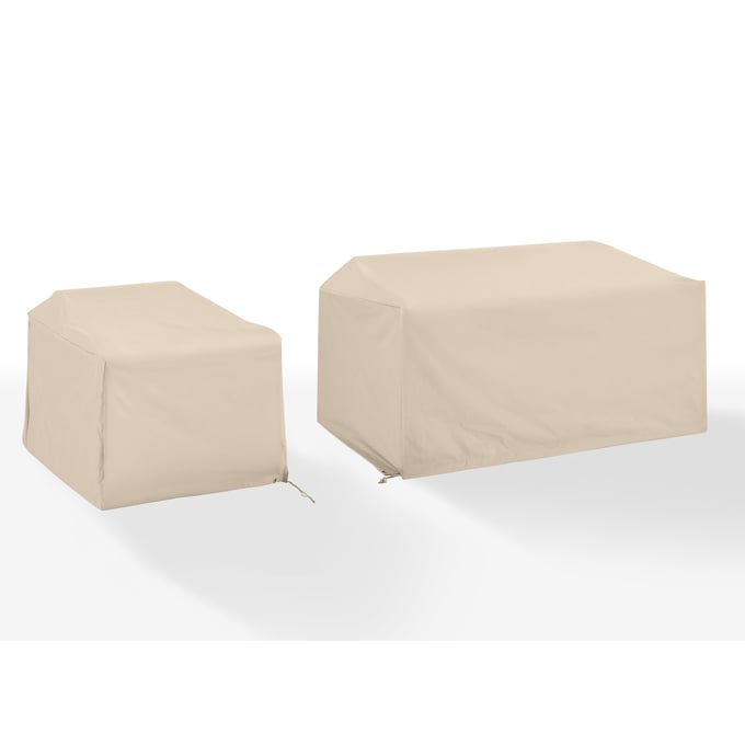 Crosley Tan 2pc Outdoor Chair and Loveseat Cover Set CRSL-MO75030-TA