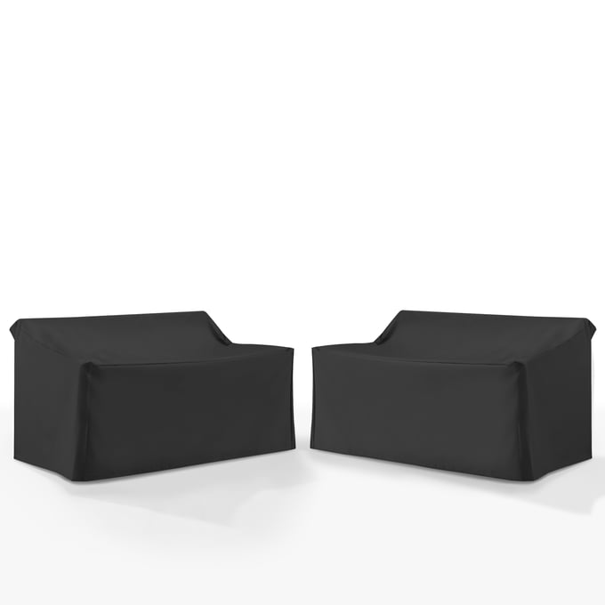 Crosley Black 2pc Outdoor Loveseat Furniture Cover Set CRSL-MO75033-BK