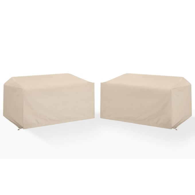 Crosley Tan 2pc Outdoor Loveseat Furniture Cover Set CRSL-MO75033-TA