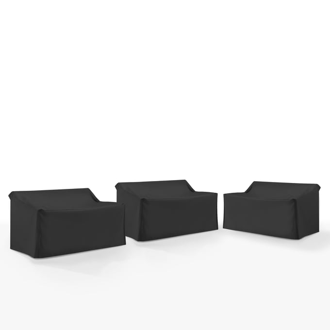 Crosley Black 3pc Outdoor Sectional Furniture Cover Set CRSL-MO75045-BK