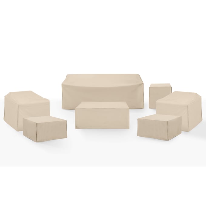 Crosley Tan 7pc Outdoor Furniture Cover Set CRSL-MO75055-TA