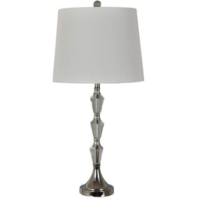 Crestview Collection Chrome Crystal Table Lamp