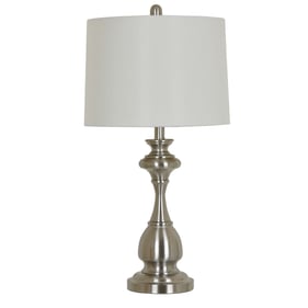 Crestview Collection Chrome White Table Lamp