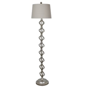 Crestview Collection Oatmeal Shaded Floor Lamp