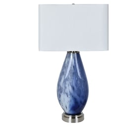 Crestview Collection Emma Blue White Table Lamp