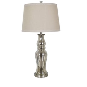 2 Crestview Collection Chloe Mercury Oatmeal Table Lamps