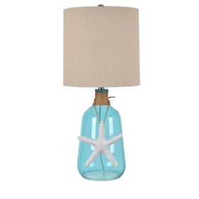 Crestview Collection Ocean Blue White Breeze Table Lamp