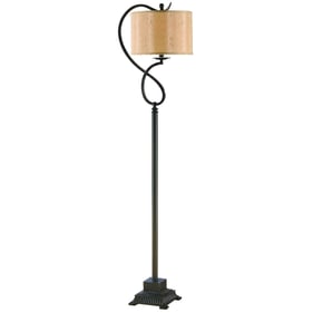 Crestview Collection Echo Bronze Beige Floor Lamp