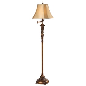 Crestview Collection Tyler Oriental Gold Floor Lamp