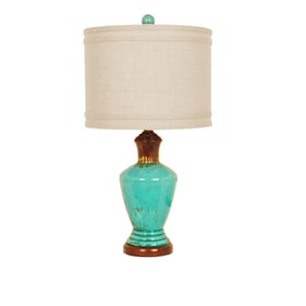 Crestview Collection Napa Distressed Turquoise Brown Table Lamp