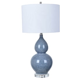 Crestview Collection Vincent Blue White Table Lamp